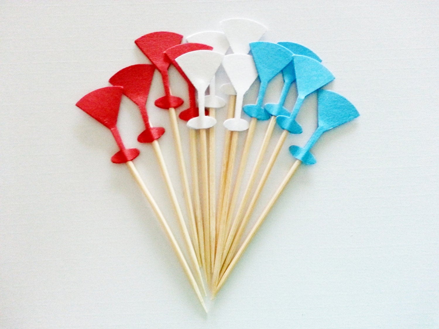 12 MARTINI GLASS Cocktail Sticks / Party Picks / by naissance
