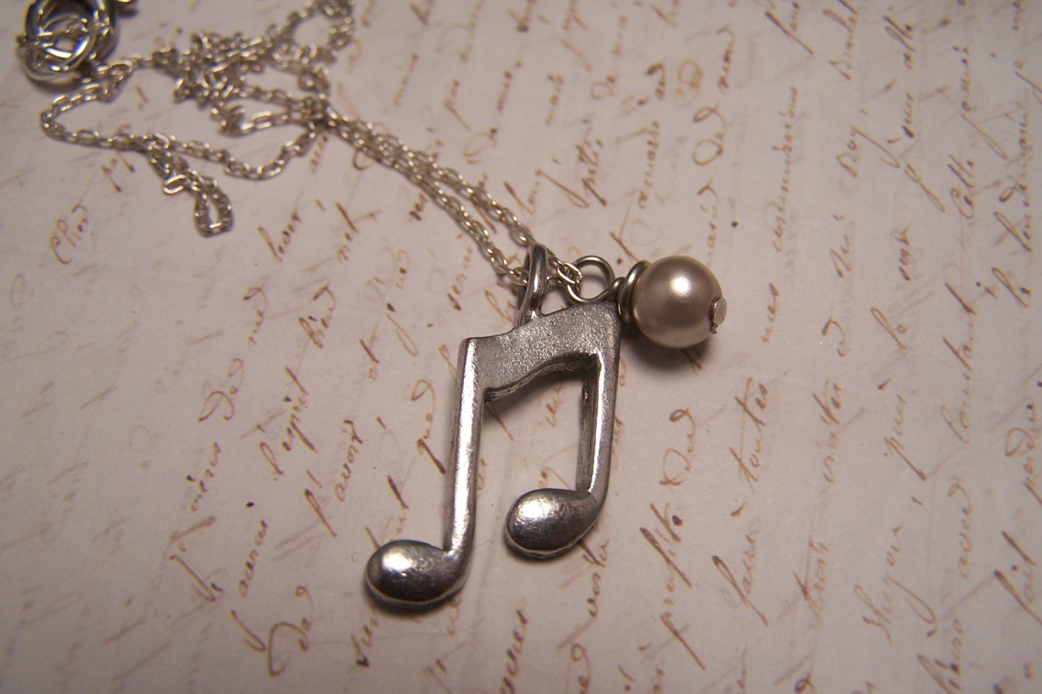 Music Lover's Necklace Musical Notes