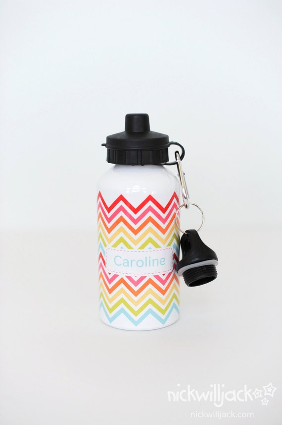 Chevron Personalized Water Bottle-Aluminum Il_570xn