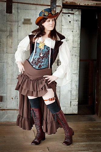 Brown Saloon Girl Skirt