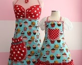 Mother/Daughter Cupcake Aprons - Matching Apron Set