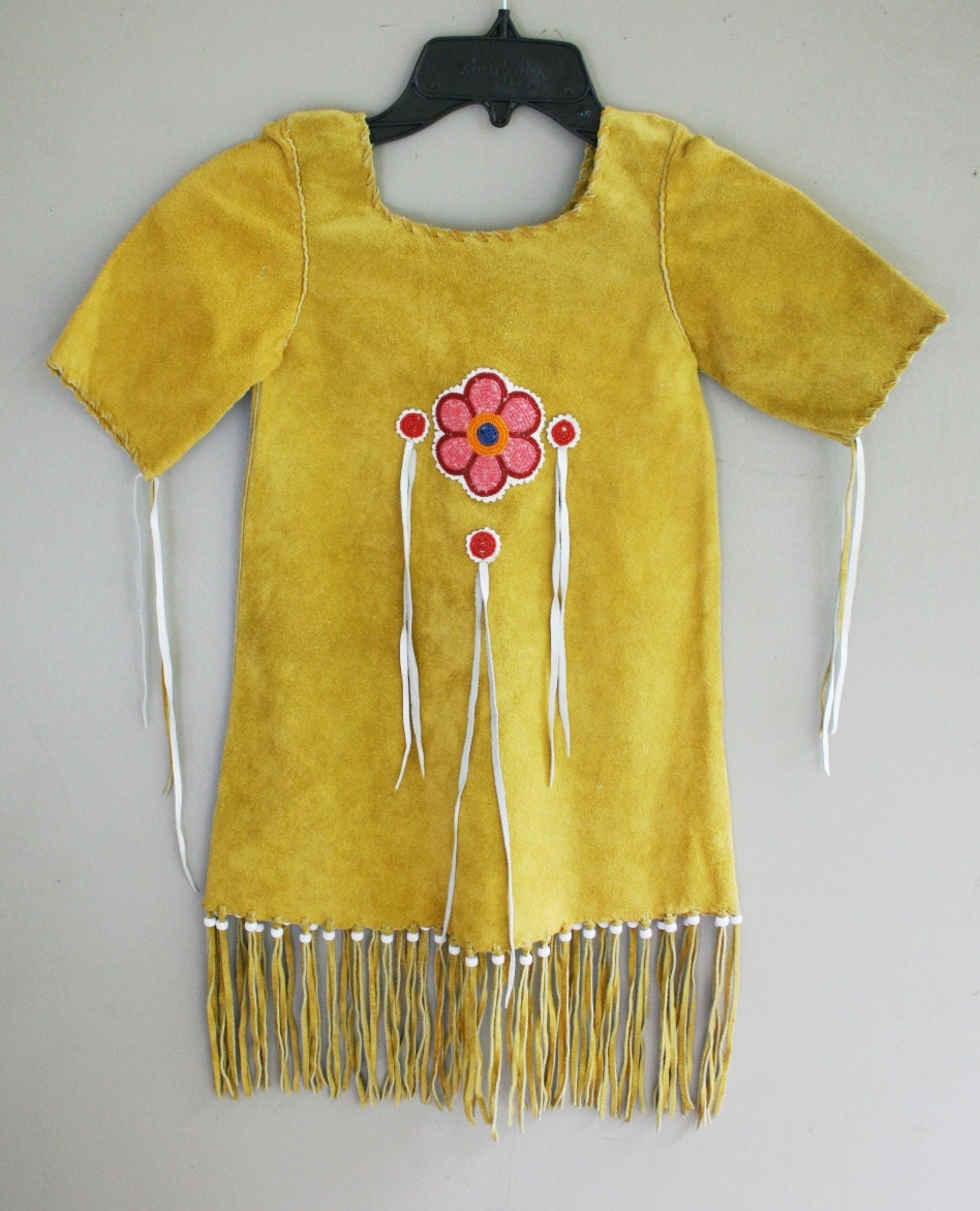 Running Bear loved Little White Dove, .......Baby Running Dove -  Suede Leather - Native American - Beaded - Baby - Childrens