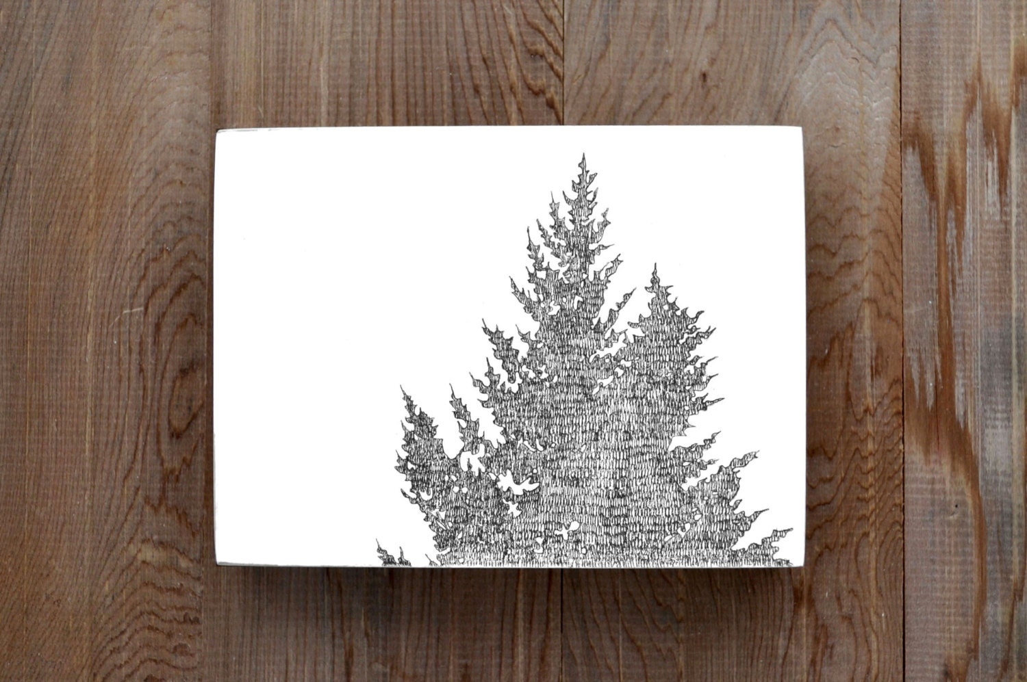 Original Hand Sketched Tree Drawing - 3x4 Forest Wall Art