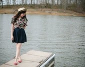 40s Style // Floral Blouse // Sm