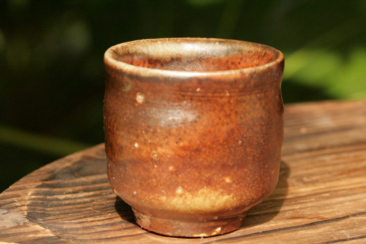 Wood-fired saku cup, Shino Guinomi 6