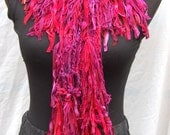 Plum, Purple, Cranberry & Wine Handmade Crochet Scarf