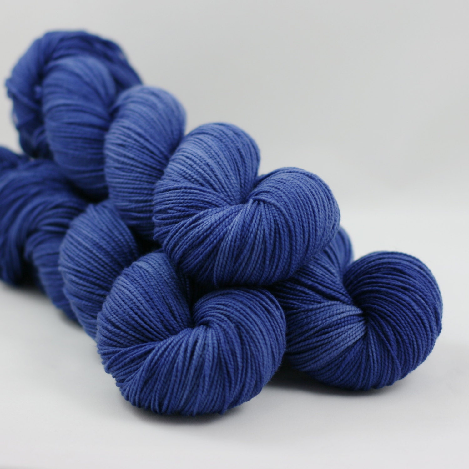 Jay, Deep FAVE fingering weight, hand dyed yarn, Superwash Merino