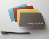 Paint Chip Card Set 4-pack: Love, Thinking of You, Get Well, Sympathy, Apology - Dirty Thoughts, Apology, Tear Jerker