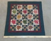 Quilt Wall Hanging, Fall Autumn Maple Leaf Leaves