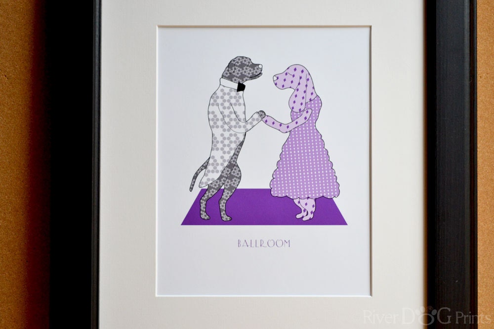 Dancing Dogs Ballroom Art Print