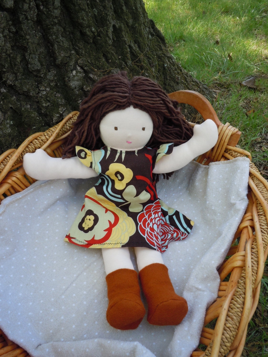 Waldorf Doll - Carly - 14" Brown Hair, Brown Eyes