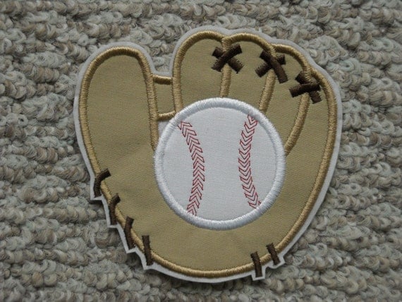Baseball Glove Machine Embroidery Iron by TheGardenBoutique