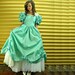 vintage 50s Ball Gown Evening Dress / Lace CINDERELLA DRESS / Puff Sleeve Maxi Party Dress / Nipped Waist & Full Skirt XXS