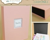 Personalized Baby Memory Box (Large 13" x 10" x 2")... Light Pink