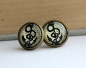 SHOP SALE- Vintage Inspired Anchor Post or Dangle Earrings. Nautical. Out to Sea. Summer Jewelry