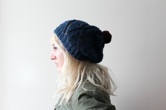 Dark Blue- Slouchy Hat