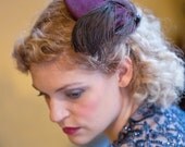 Burgundy and Black Button Fascinator - Saint Kate