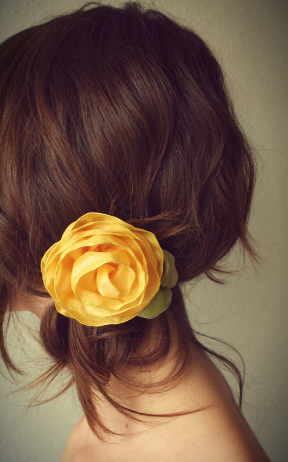 CUSTOM ORDER for Marieke Smith - Yellow Rose Hair Comb