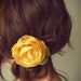CUSTOM ORDER for Marieke Smith - Yellow Rose Hair Comb