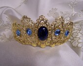 Aurora Gold Finish Filigree Tiara Crown Tudor Renaissance Medieval Game of Thrones