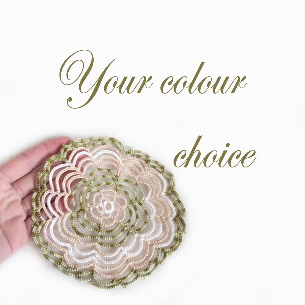 Contemporary Spiral Doily - Your Choice Of Colours - Two Colours - Cathy