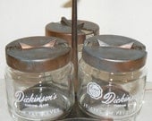 Dickinsons Jellies Jams Preserves Vintage Diner Restaurant Serving Jars and Caddy
