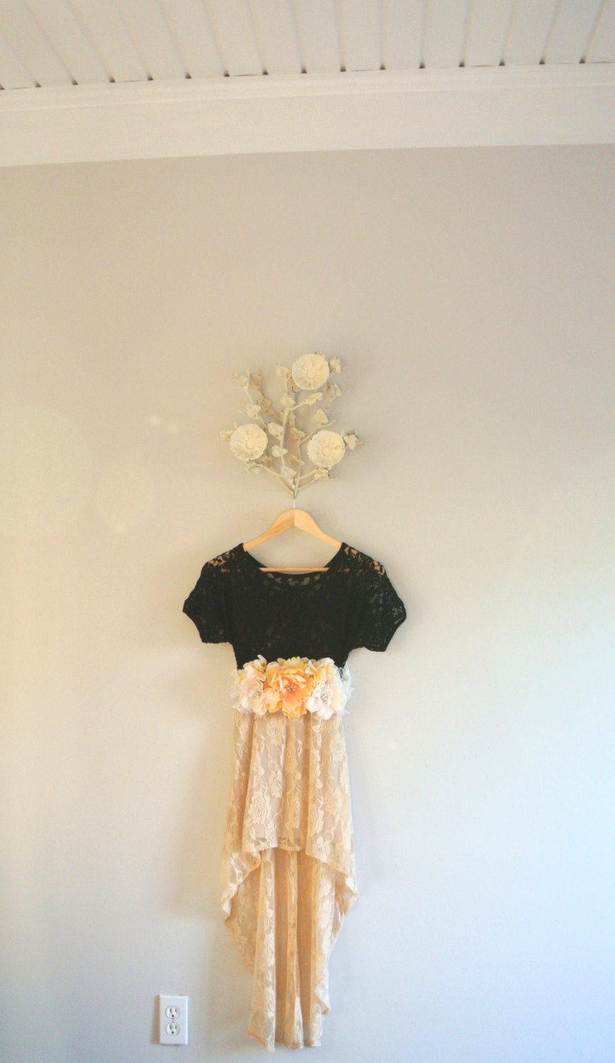Lace dress, boho romantic shabby party prom dress, country chic women's dress,clothing, rose garden, mori girl, true rebel clothing