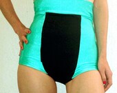 Vintage Color Block Bathing Bottoms