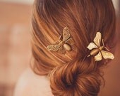Gold Butterfly Bobby Pins - Bridal and Everyday Accessories 2013