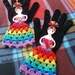 Crochet Gloves - The Upcycled Rainbow Fairy Princess