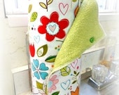 Reusable Paper Towels Half Set of 6 Eco-Friendly Snapping Un Paper Towel Choose Your Fabrics Cotton and Terry Cloth