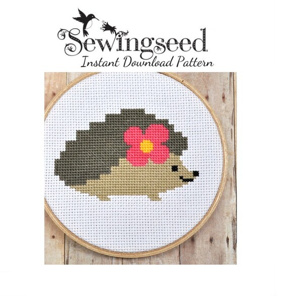 Hedgehog Cross Stitching Pattern Instant Download by Sewingseed