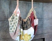 MADE to ORDER - upcycled purse handbag / Love shoulder bag /  Eco Bag -  Tattered Patchwork Handbag / Tote / Purse - Wearable Art