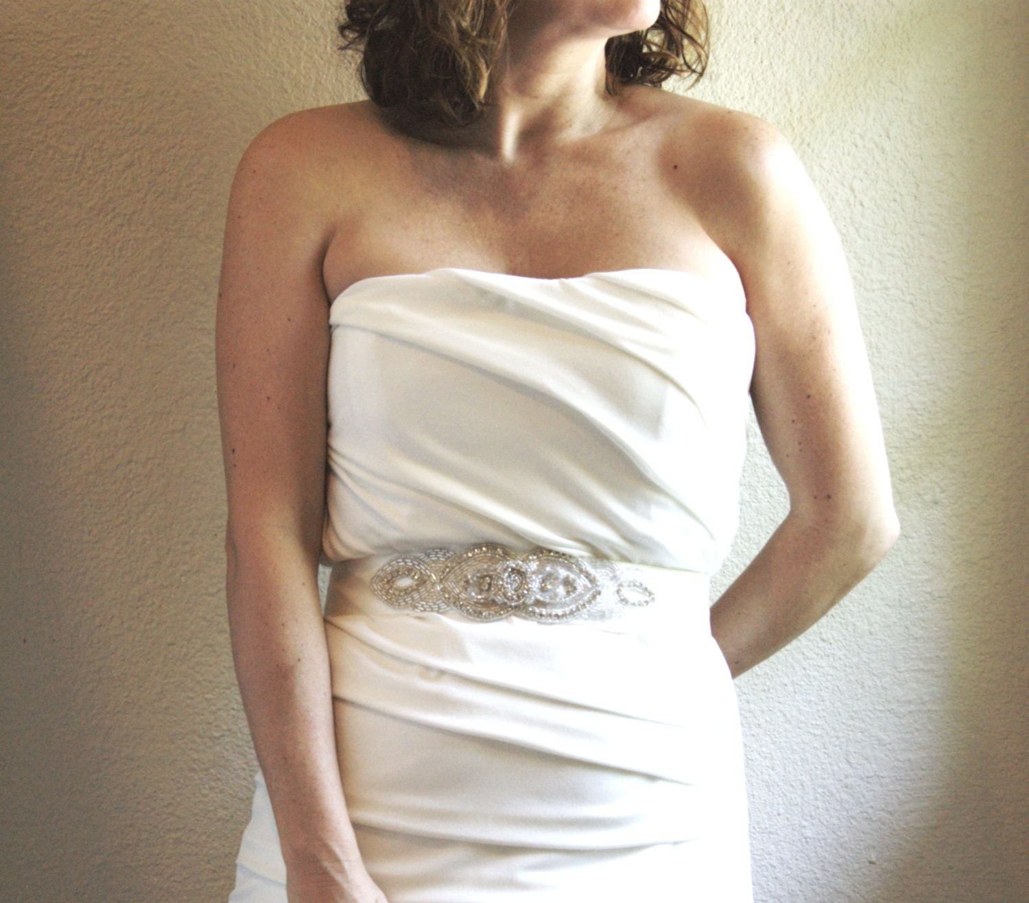 Wedding Dress Sashes JULIET Rhinestone and Crystal Beaded Bridal Sash