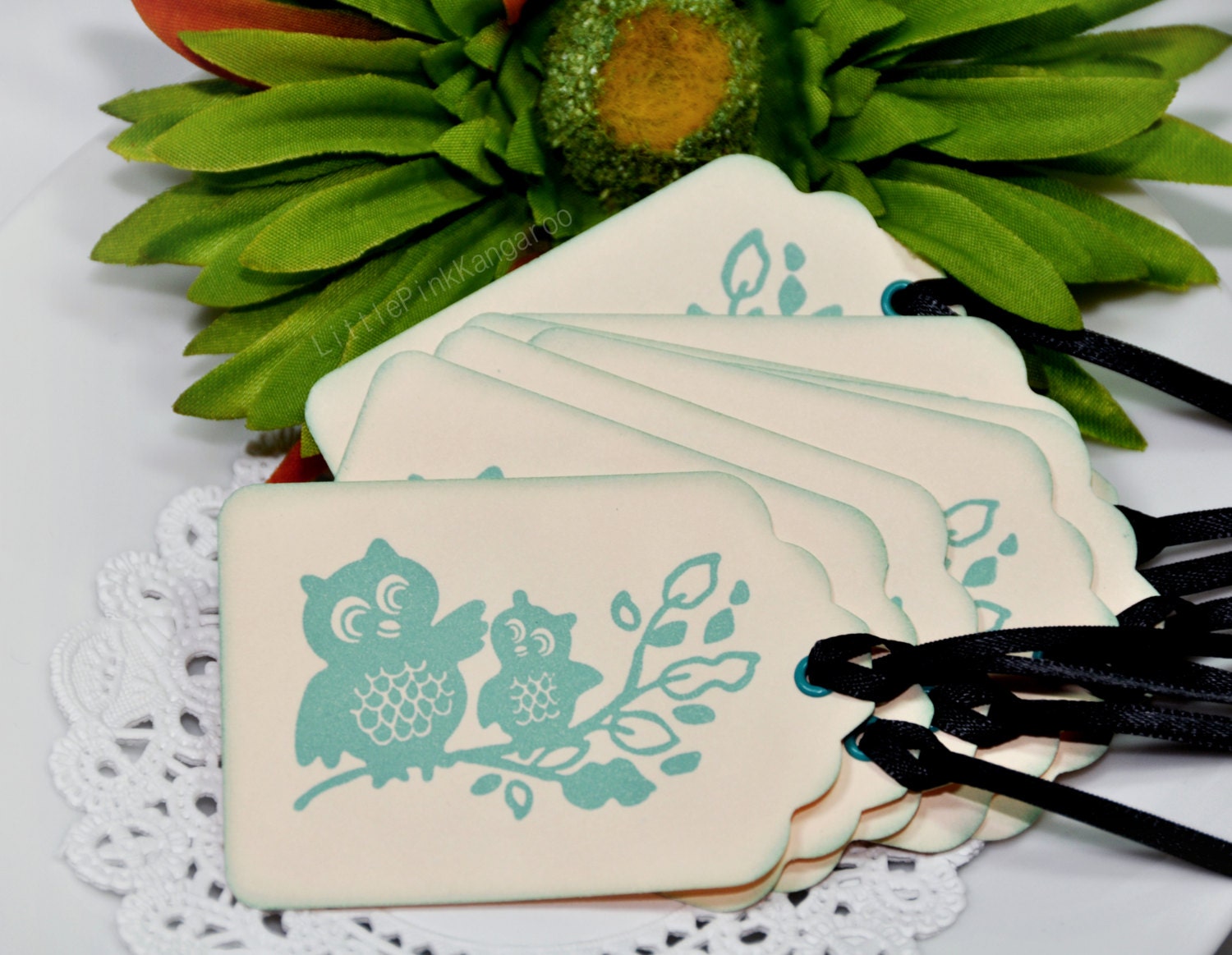 Owl Buddies Hoot Hoot Hand stamped Gift tags  Packaging Tags Hand tags( Set of 8)