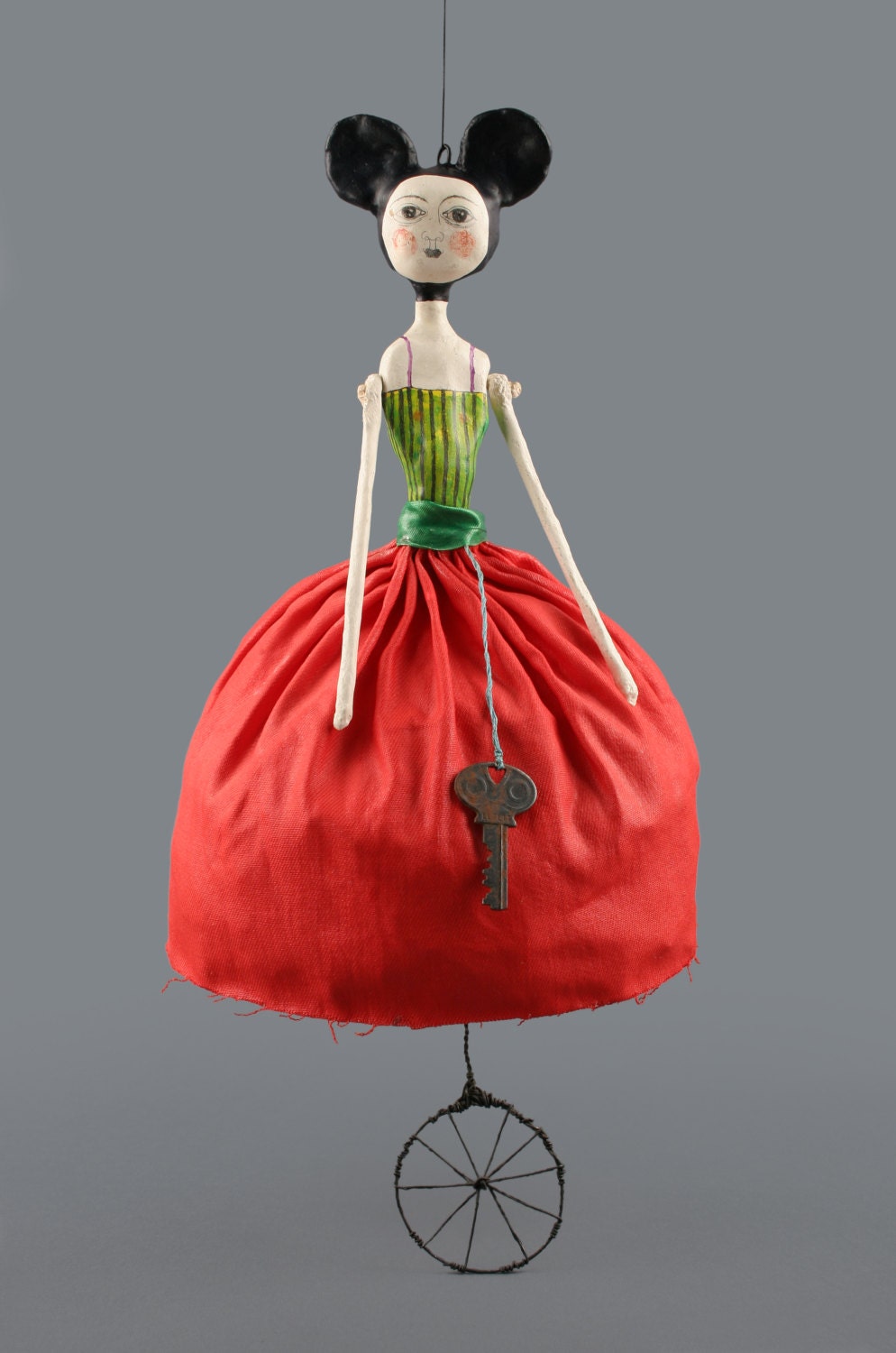 SALE : Clay Art Doll / Mixed Media Sculpture - Maaike