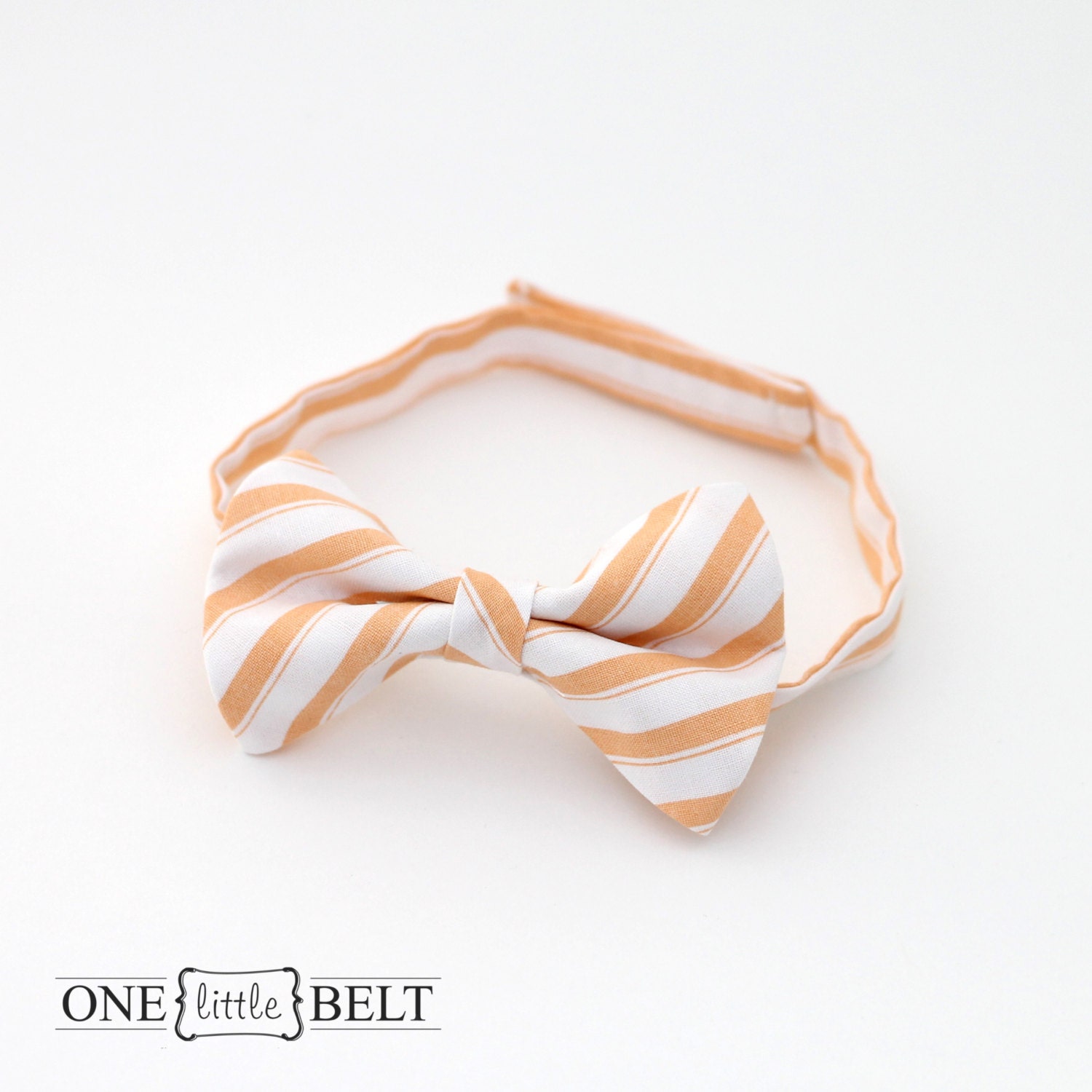 Creamsicle Striped Baby or Toddler Bow Tie- Newborn-4T