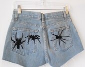 Spiders Embroidered Shorts