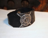 Black and silver bullet bracelet
