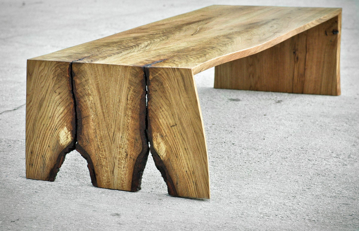 Live Edge Coffee Table - Folded Bole - Custom Furniture