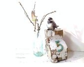 Apt No 5. French Chic Decor. Antique Architectural Corbel Sconce. Shabby chippy prim. House Number Decor