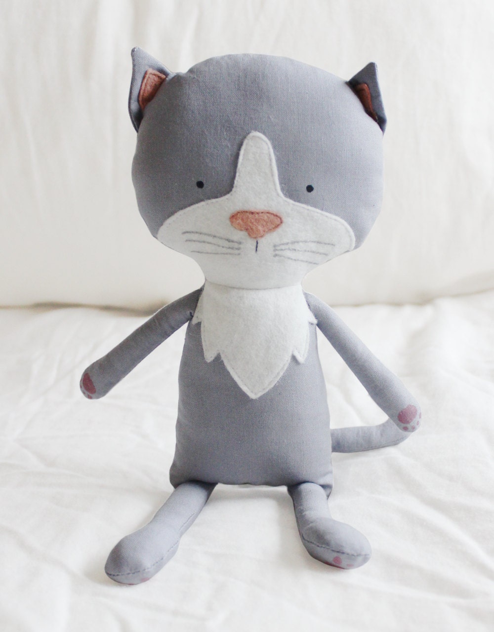 Cat Sewing Pattern Kitten Softie Plush Toy Cloth Doll Pattern PDF