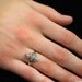 Marquise Diamond Engagement Ring Emerald 14kt Yellow Gold Art Deco Jewelry