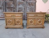 Pair of 70s Mid Century Modern Nightstands in Walnut Finish (Los Angeles)