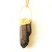 24K Gold Purple Titanium Quartz Crystal Necklace