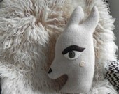 the Deer: plush wool pillow