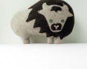 the Bison -- plush wool pillow