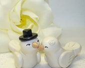 Custom Love Bird Wedding Cake Topper Birds - High Fashion Decor Small - Colors of Choice