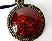Blood Red Swirls Pendant Necklace Chi Fire