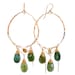 Catseye Cascade Hoops - Catseye, Champagne Quartz and 14K Gold Filled Handmade Chandelier Earrings